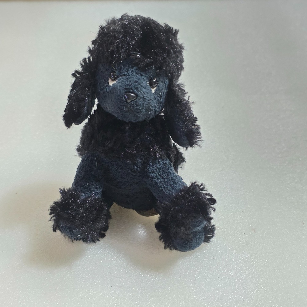 Russ Berrie Frenchie Black Poodle Dog Mini 5in Plush Bean Bag Toy 21908